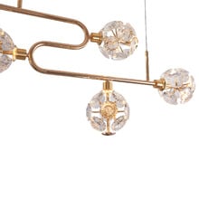 Kiron Iron & Crystal LED 6 Light Pendant